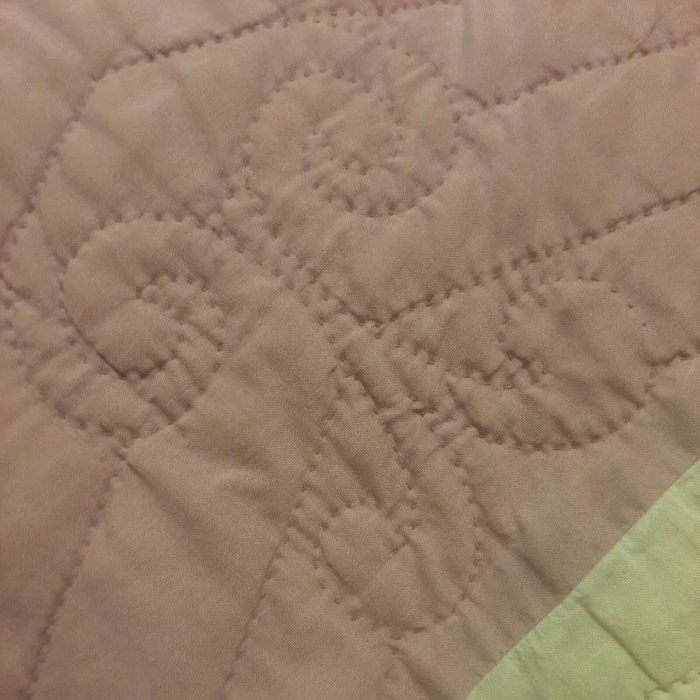 Vintage Purple Quilt Hand Embroidered and Hand Quilted Queen 79 x 102 Queen
